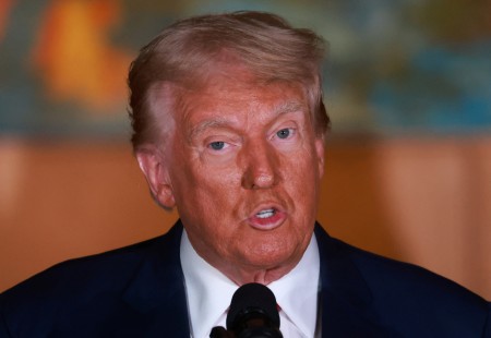 Trump reposts lewd remark about Harris on his social media site